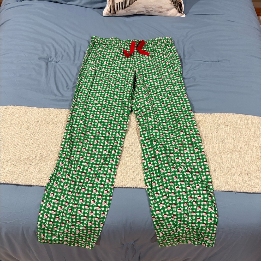 Vineyard Vines Green and Red Whale Pajama Pants